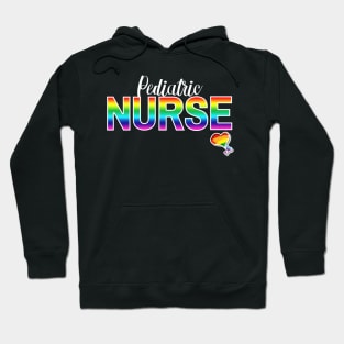 Pediatric Nurse Rainbow Letters Hoodie